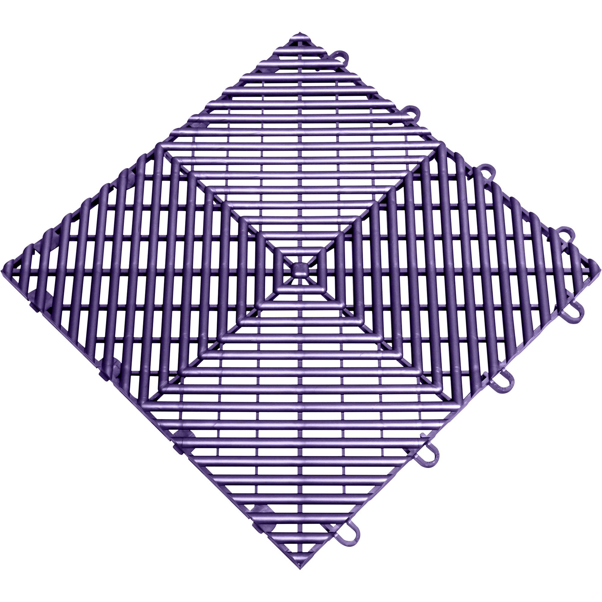 RaceDeck Free-Flow Garage Floor Tiles — 12in. x 12in. x 0.5in., Royal Purple, 24-Pack, Self-Draining, Model# FF24PURP
